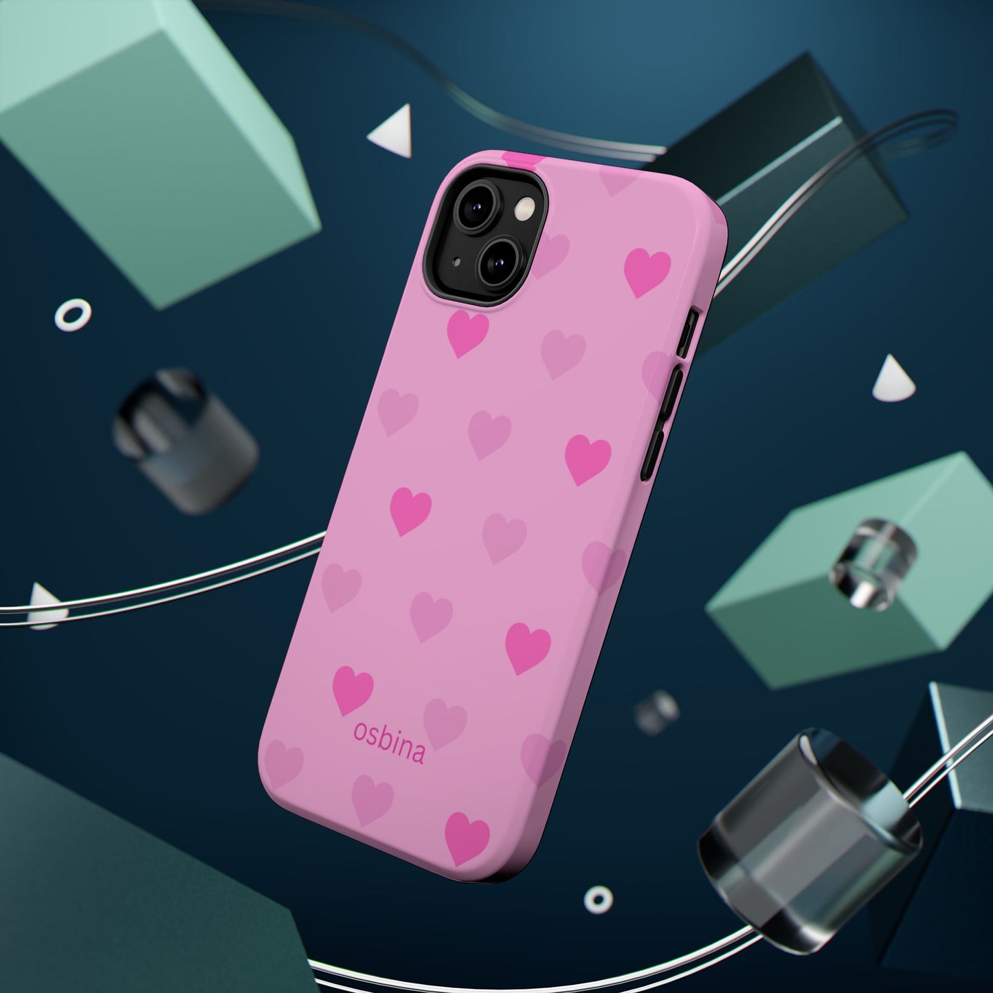 osbina | MagSafe compatible for iPhone | The Blushing Hearts Case | YAYOU Collection Supporting Shine Like Sable