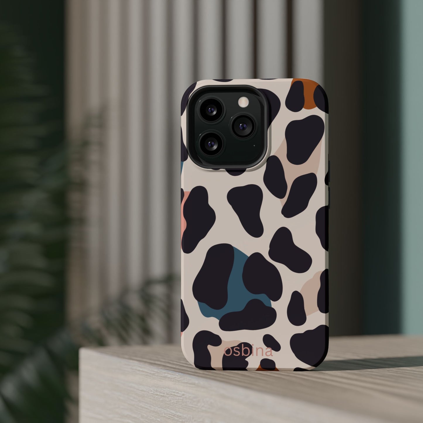 osbina | MagSafe compatible for iPhone | Leopard Luxe Color Pop Leopard Print Phone Case | Modern Muse Collection