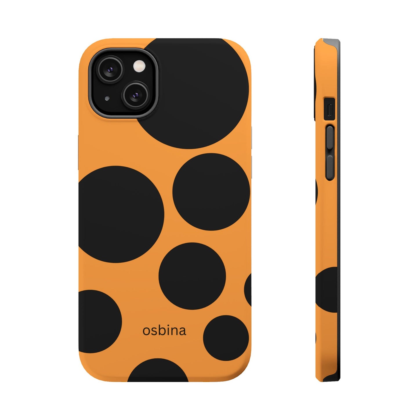 osbina | MagSafe Compatible for iPhone | The Bubble Statement Case in Orange + Black | The Season Collective