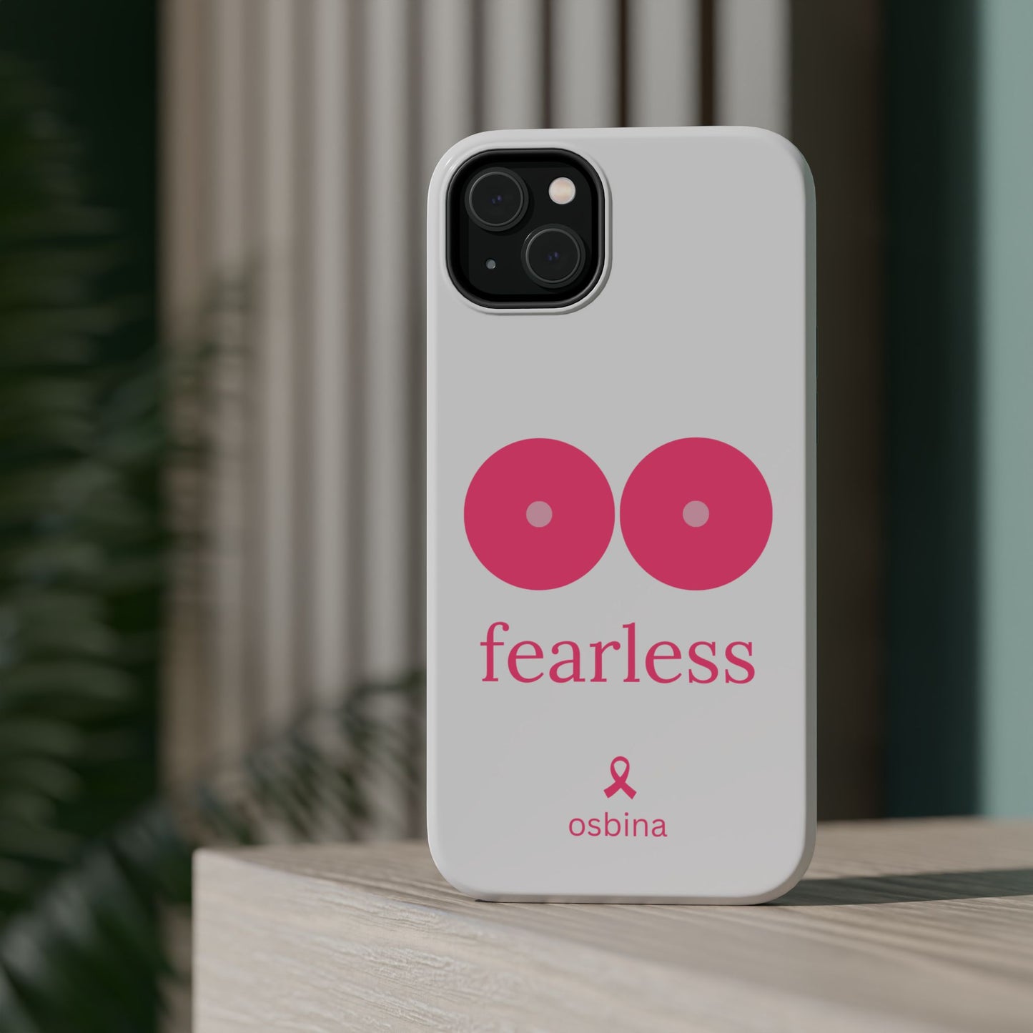 osbina | MagSafe compatible for iPhone | Limited Edition The Fearless Tatas Case in Light Pink + Soft Pink + Hot Pink | The Pink October Collection | Inspired By