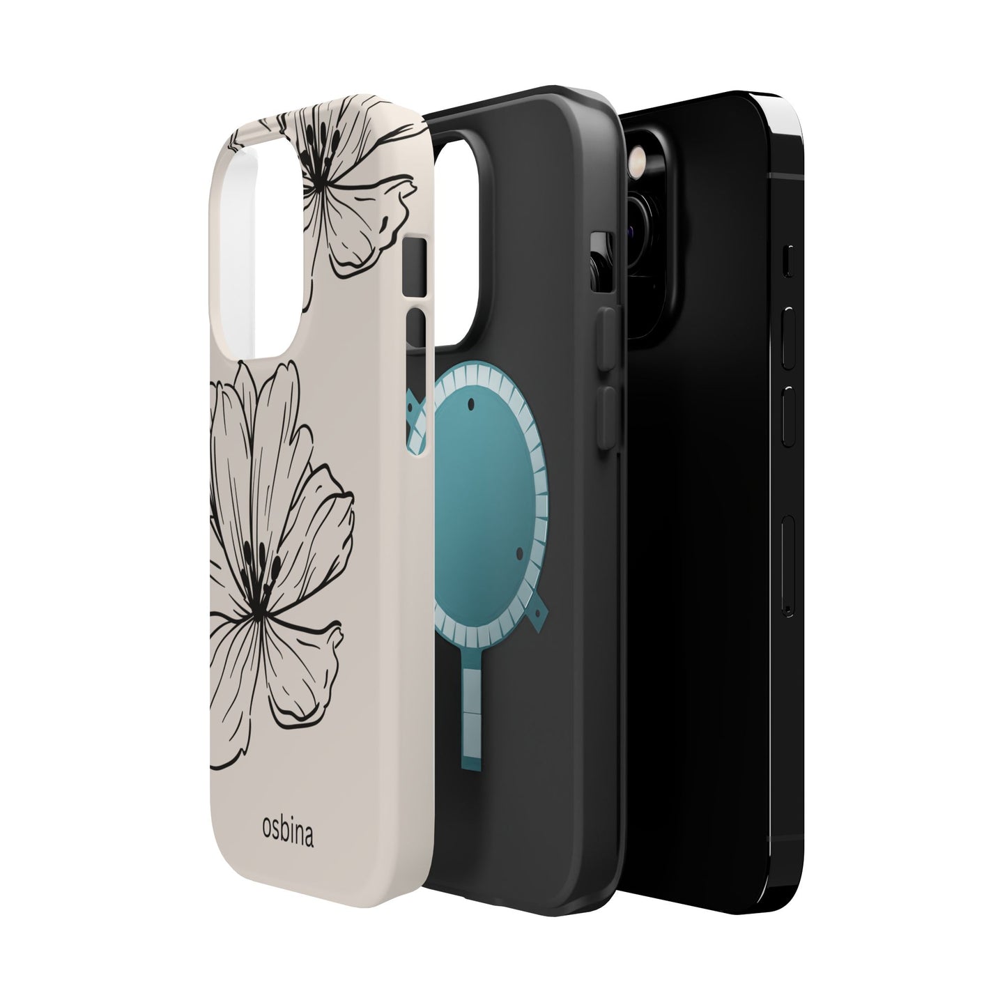 osbina | MagSafe compatible for iPhone | Poppy Whisper Phone Case | Modern Muse Collection