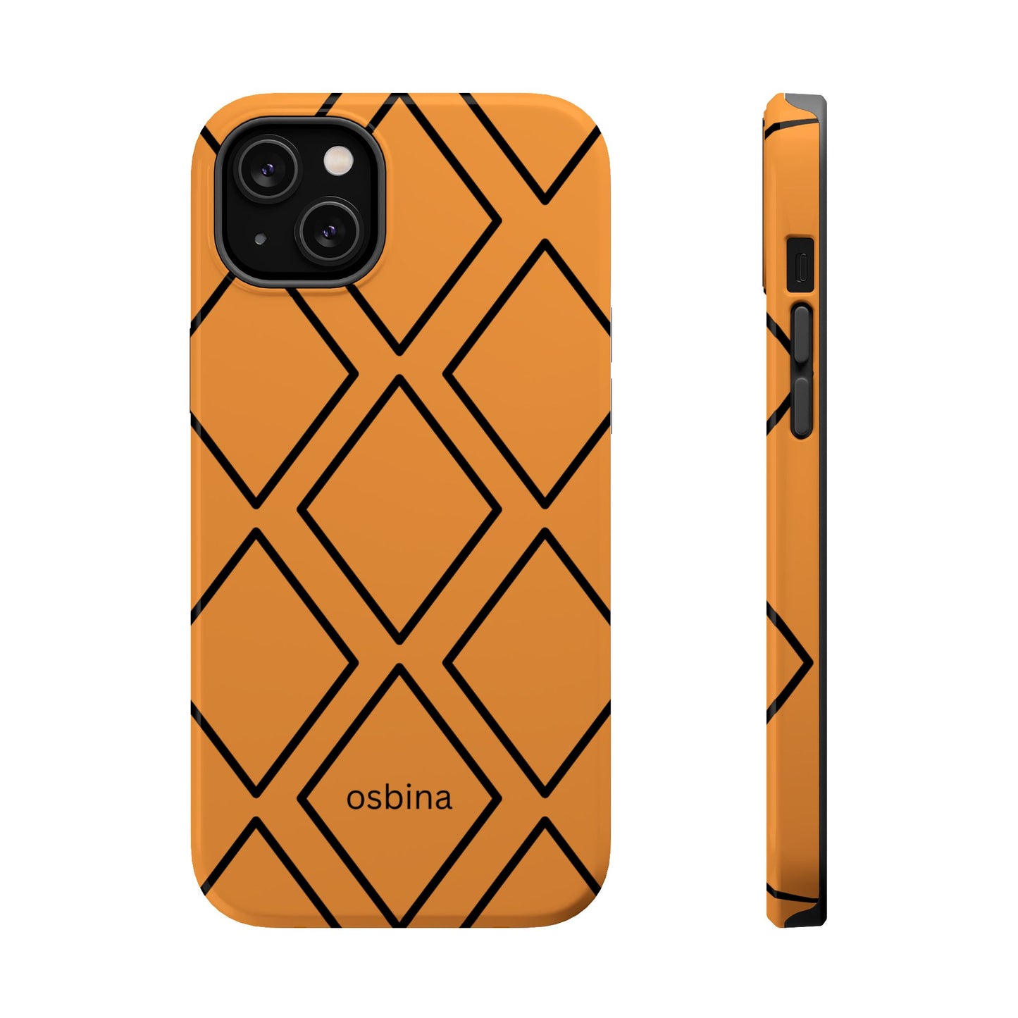 osbina | MagSafe Compatible for iPhone | Diamonds Are Your Phone’s Best Friend — The Orange + Black Diamond Case | The Season Collective