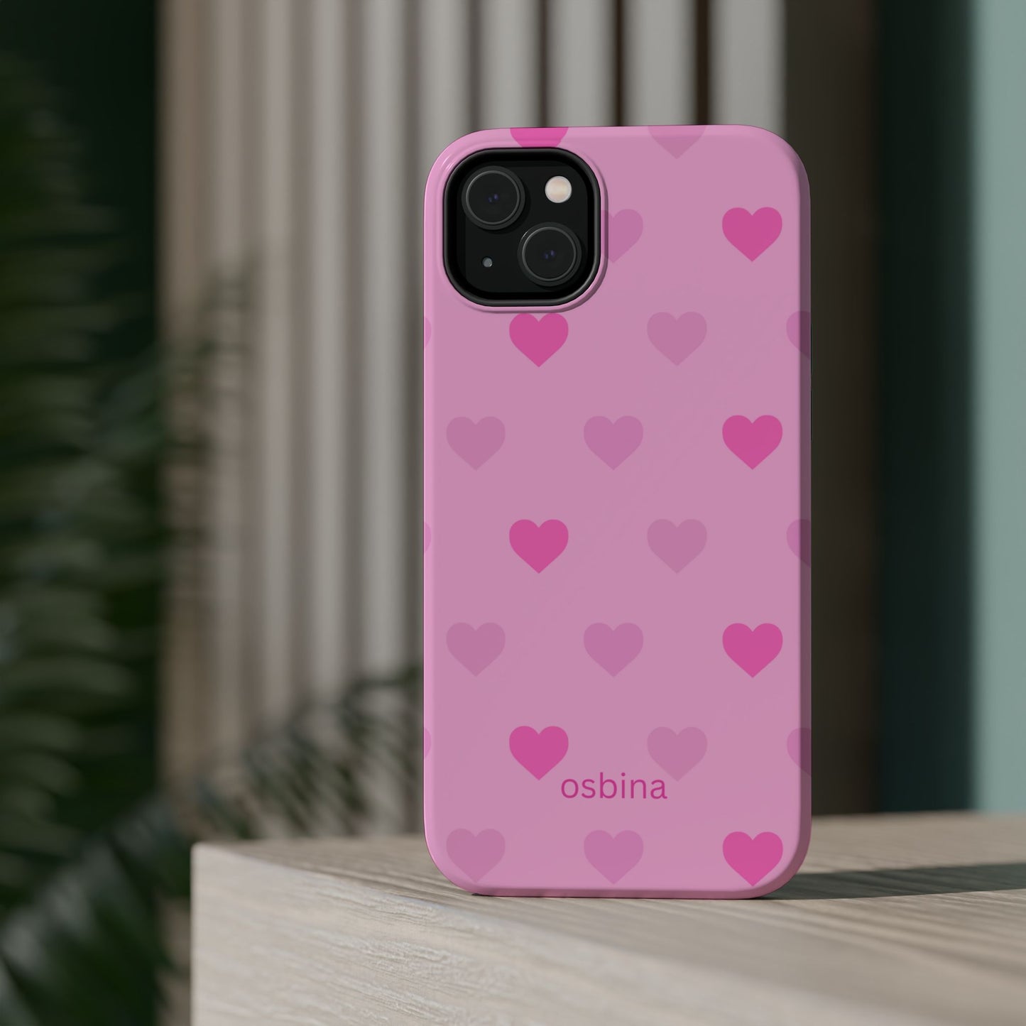 osbina | MagSafe compatible for iPhone | The Blushing Hearts Case | YAYOU Collection Supporting Shine Like Sable