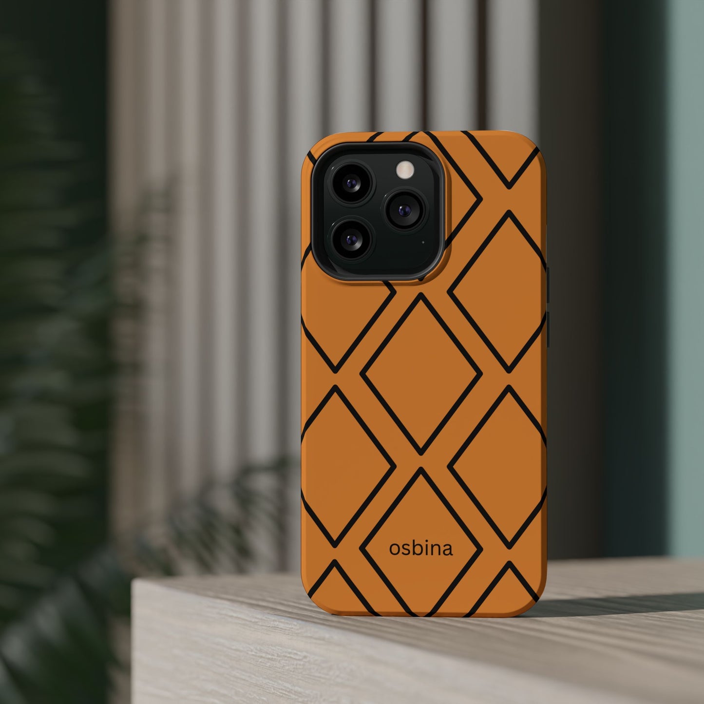 osbina | MagSafe Compatible for iPhone | Diamonds Are Your Phone’s Best Friend — The Orange + Black Diamond Case | The Season Collective