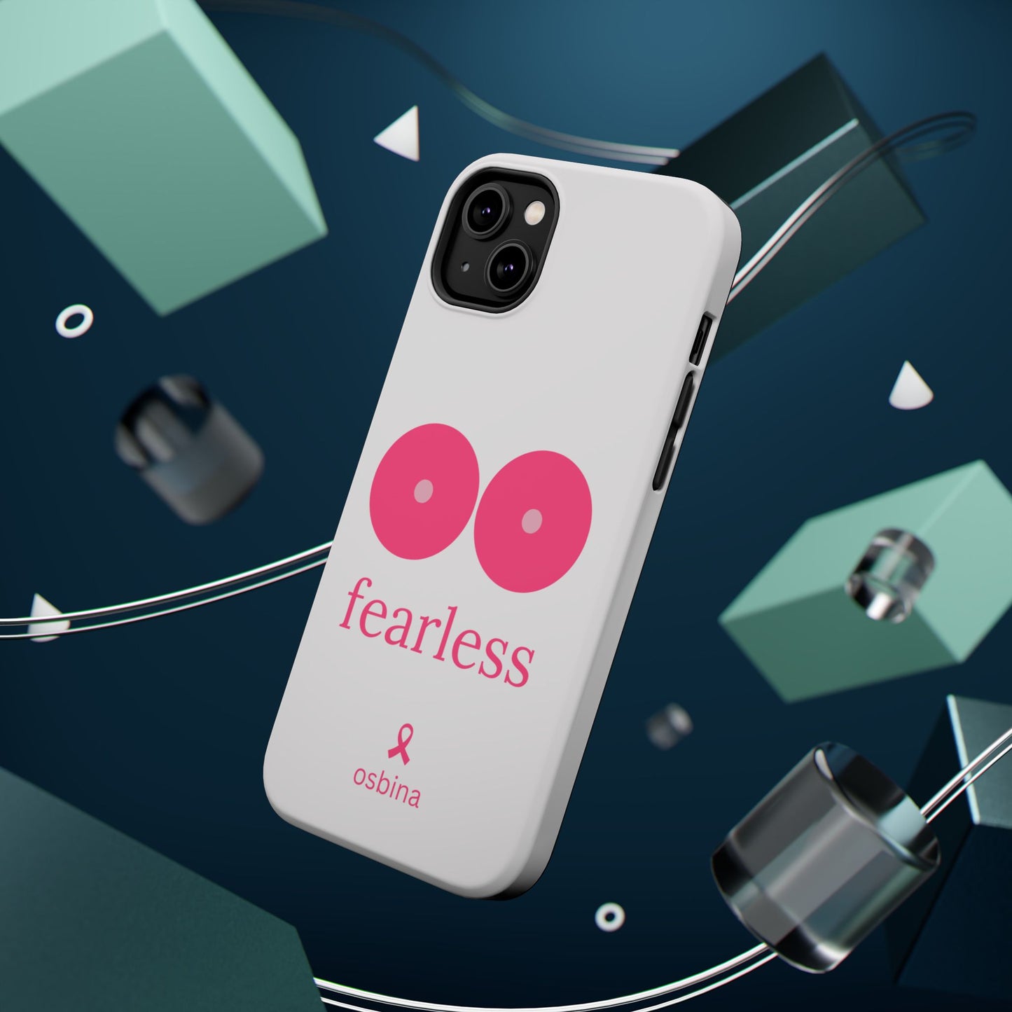 osbina | MagSafe compatible for iPhone | Limited Edition The Fearless Tatas Case in Light Pink + Soft Pink + Hot Pink | The Pink October Collection | Inspired By