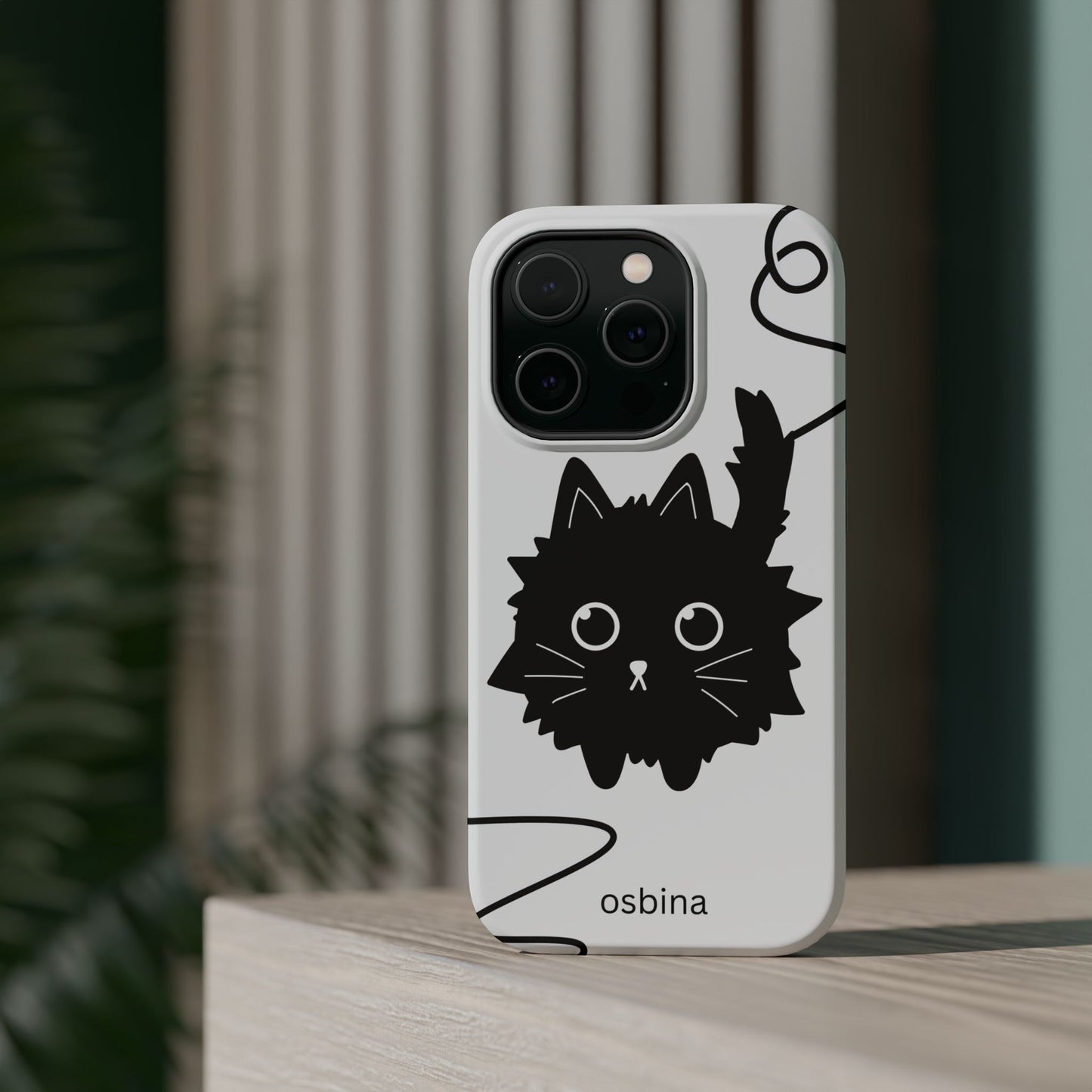 osbina | MagSafe compatible for iPhone | Midnight Couture Cat Phone Case | Season Collective Collection