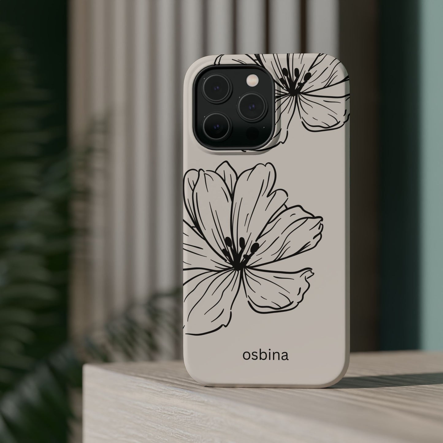 osbina | MagSafe compatible for iPhone | Poppy Whisper Phone Case | Modern Muse Collection