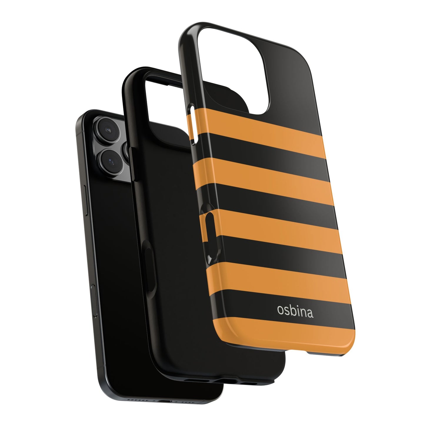 osbina | The Horizon Stripe Case in Black + Orange | The Season Collective