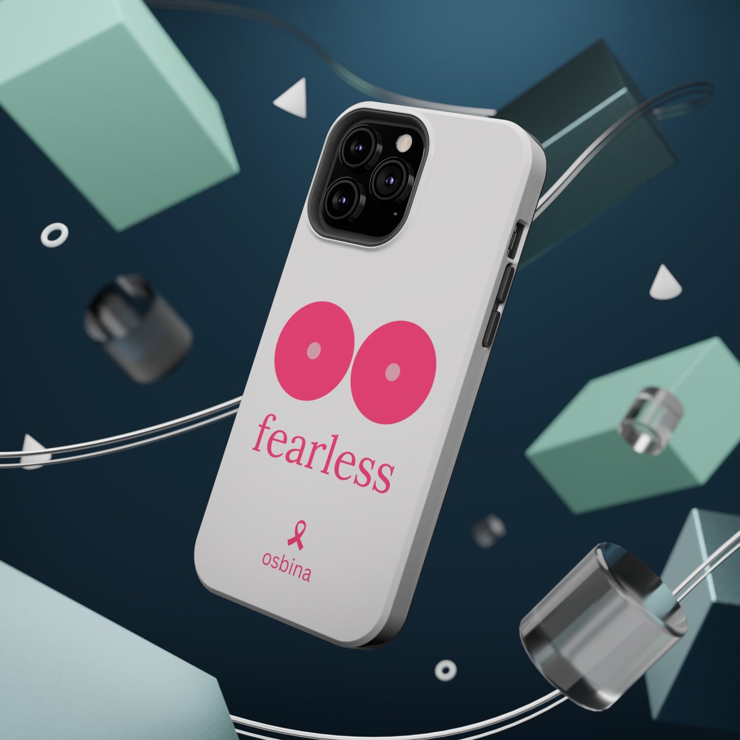 osbina | MagSafe compatible for iPhone | Limited Edition The Fearless Tatas Case in Light Pink + Soft Pink + Hot Pink | The Pink October Collection | Inspired By