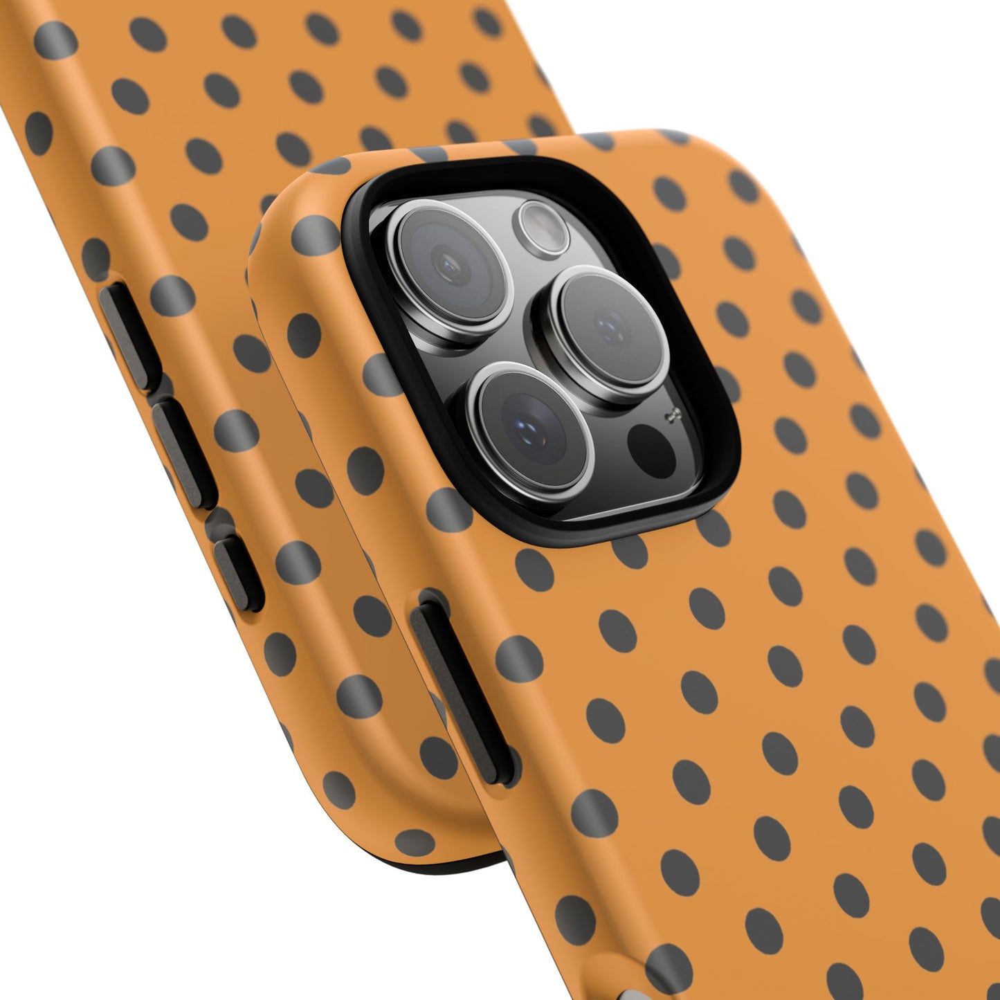 osbina | Spot On Chic — The Orange + Black Polka Dot Case | The Season Collective