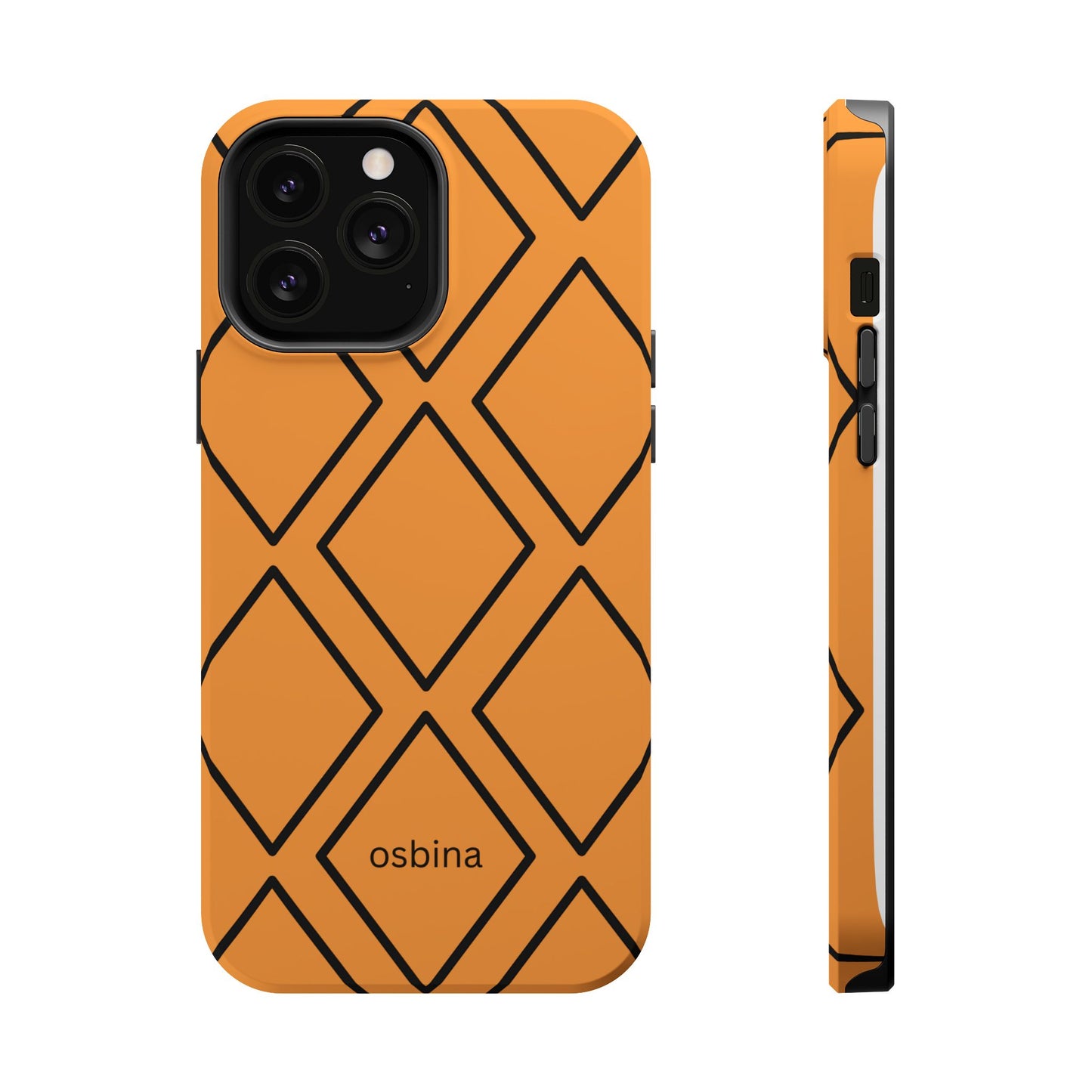 osbina | MagSafe Compatible for iPhone | Diamonds Are Your Phone’s Best Friend — The Orange + Black Diamond Case | The Season Collective