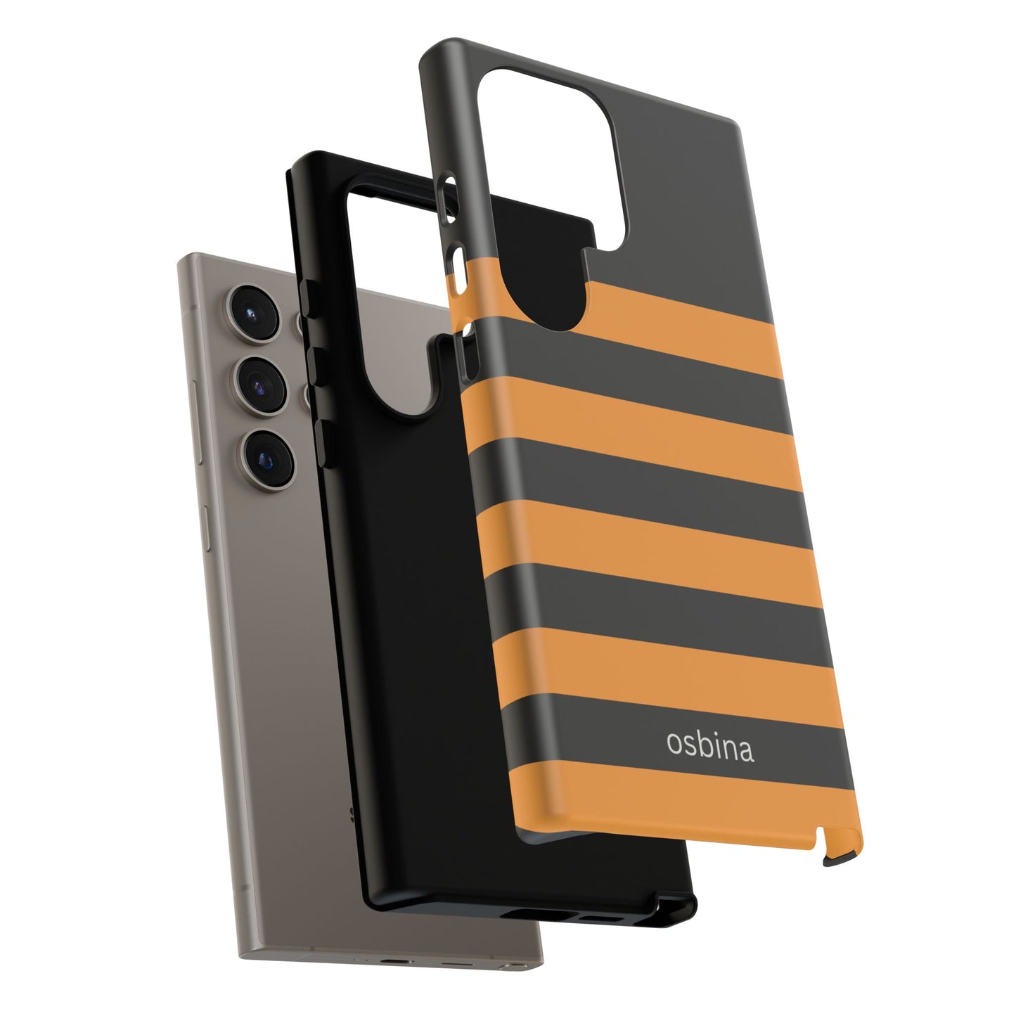 osbina | The Horizon Stripe Case in Black + Orange | The Season Collective