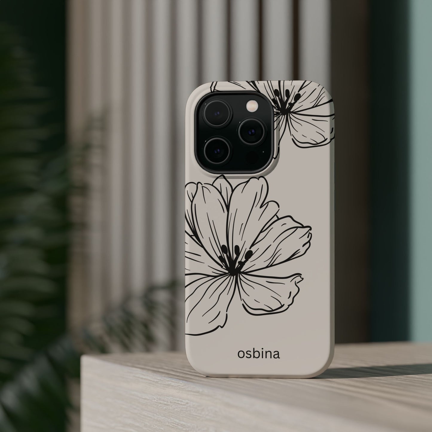 osbina | MagSafe compatible for iPhone | Poppy Whisper Phone Case | Modern Muse Collection