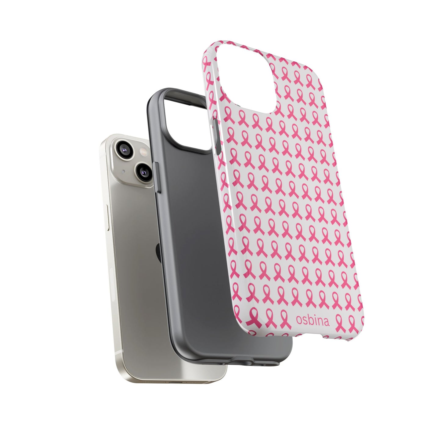 osbina | Limited Edition The Side by Side Pink Ribbon Case in Light Pink + Soft Pink + Hot Pink | The Pink October Collection | Inspired By