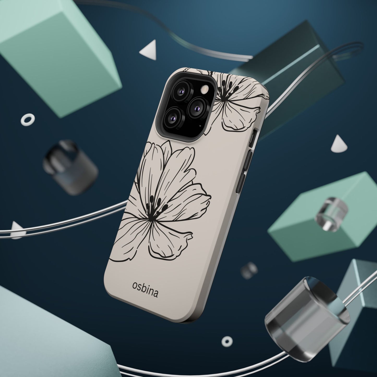 osbina | MagSafe compatible for iPhone | Poppy Whisper Phone Case | Modern Muse Collection