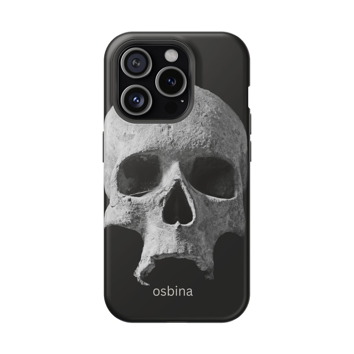 osbina | MagSafe compatible for iPhone | White Skull Phone Case | Season Collective Collection