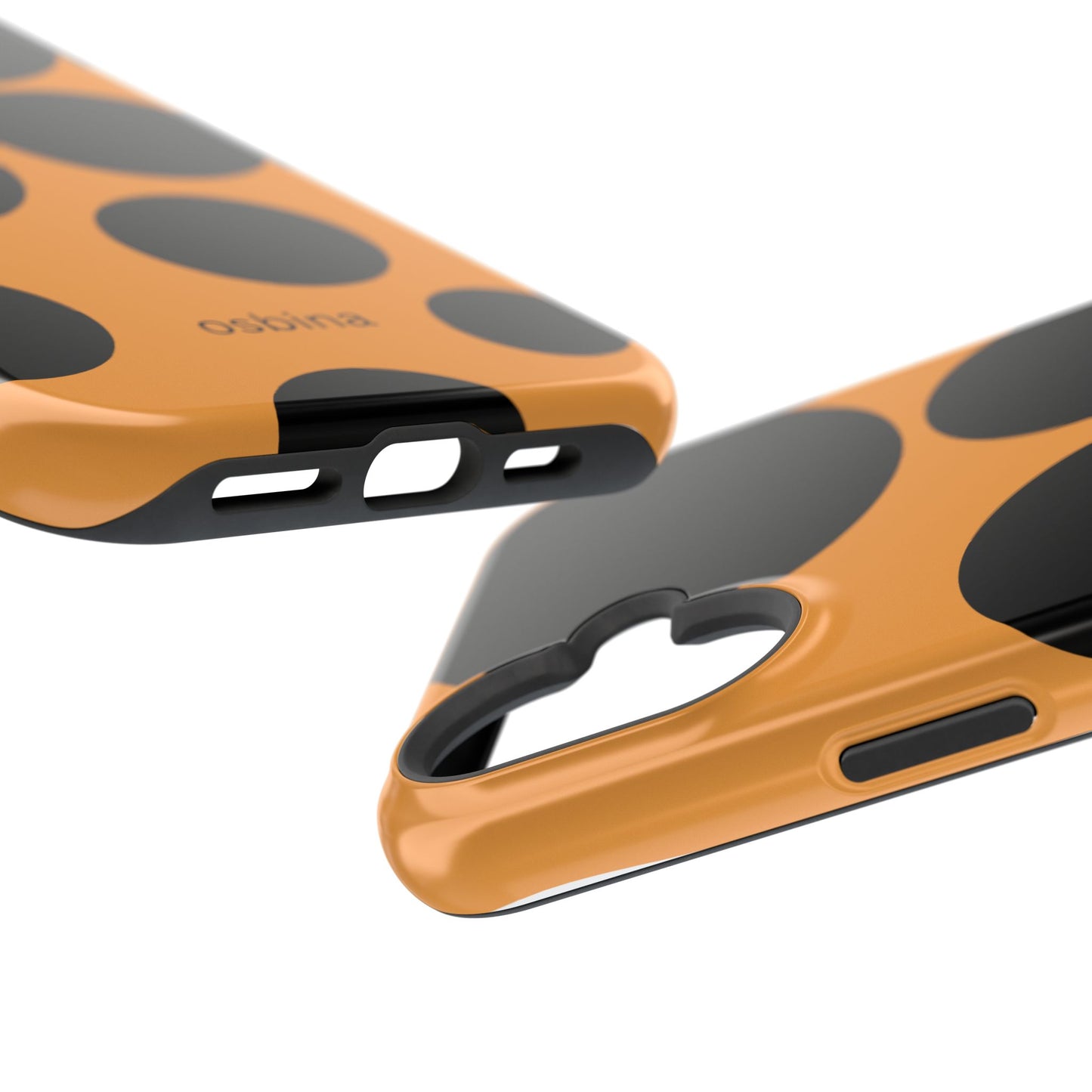 osbina | MagSafe Compatible for iPhone | The Bubble Statement Case in Orange + Black | The Season Collective