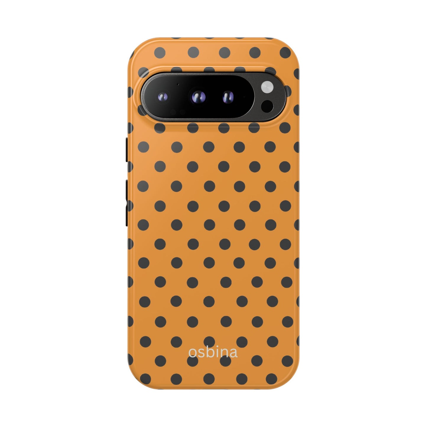 osbina | Spot On Chic — The Orange + Black Polka Dot Case | The Season Collective
