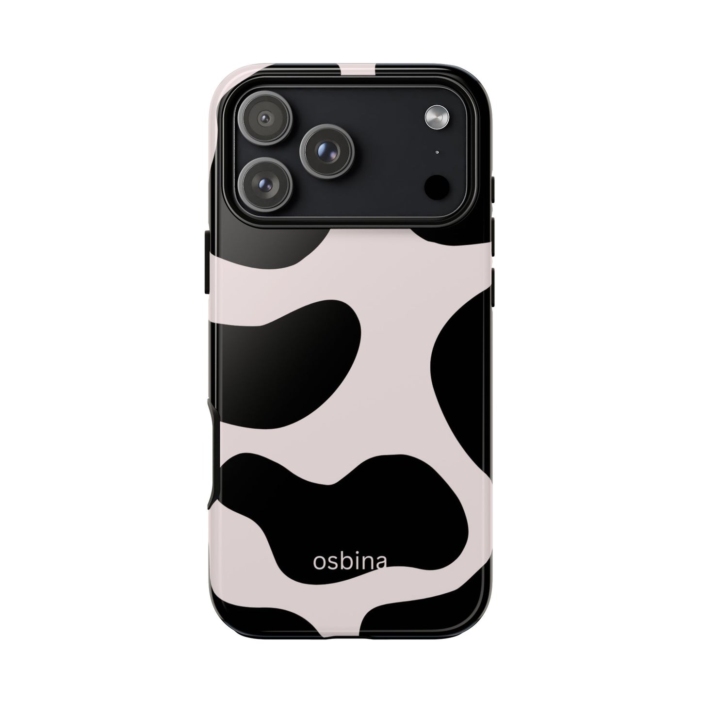 osbina | Prairie Chic Pink & Black Cow Print Phone Case | Modern Muse Collection