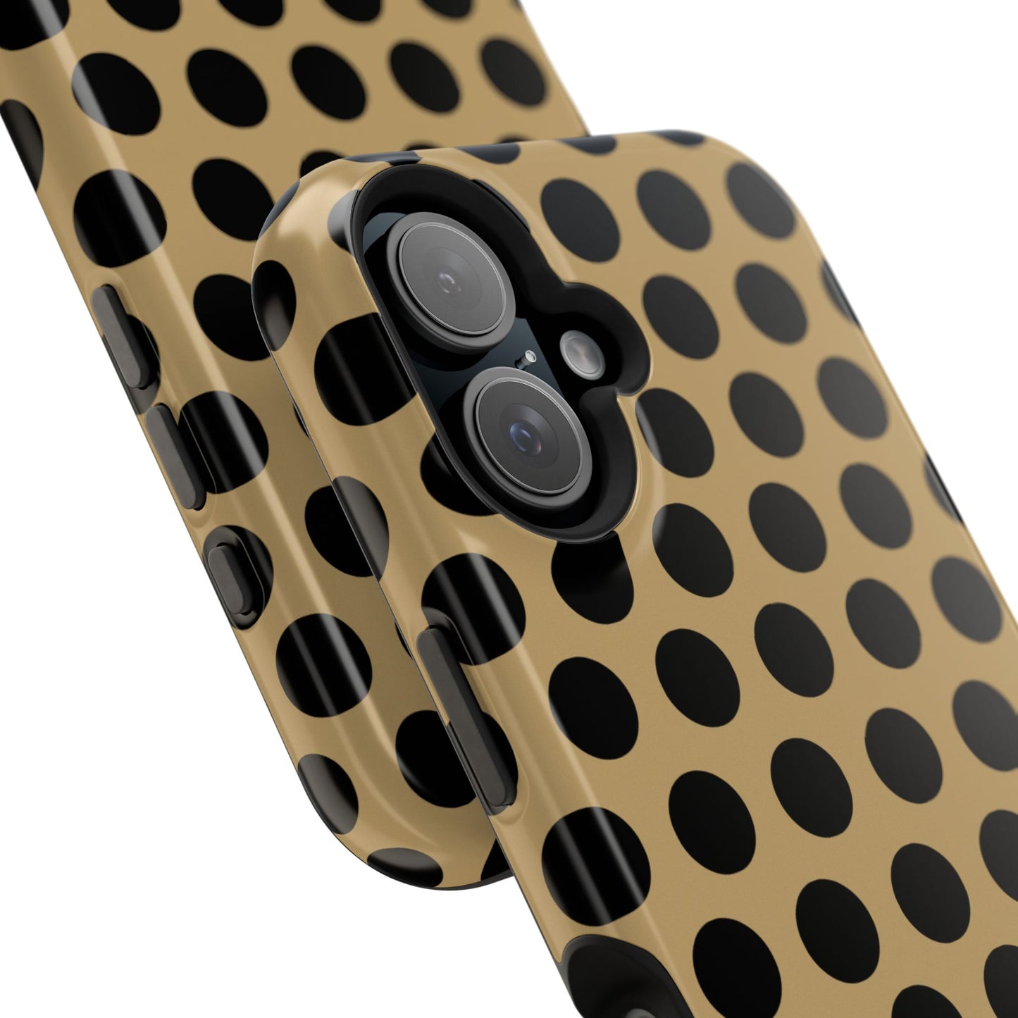 osbina | MagSafe compatible for iPhone | Camel Noir Dots Phone Case | Modern Muse Collection