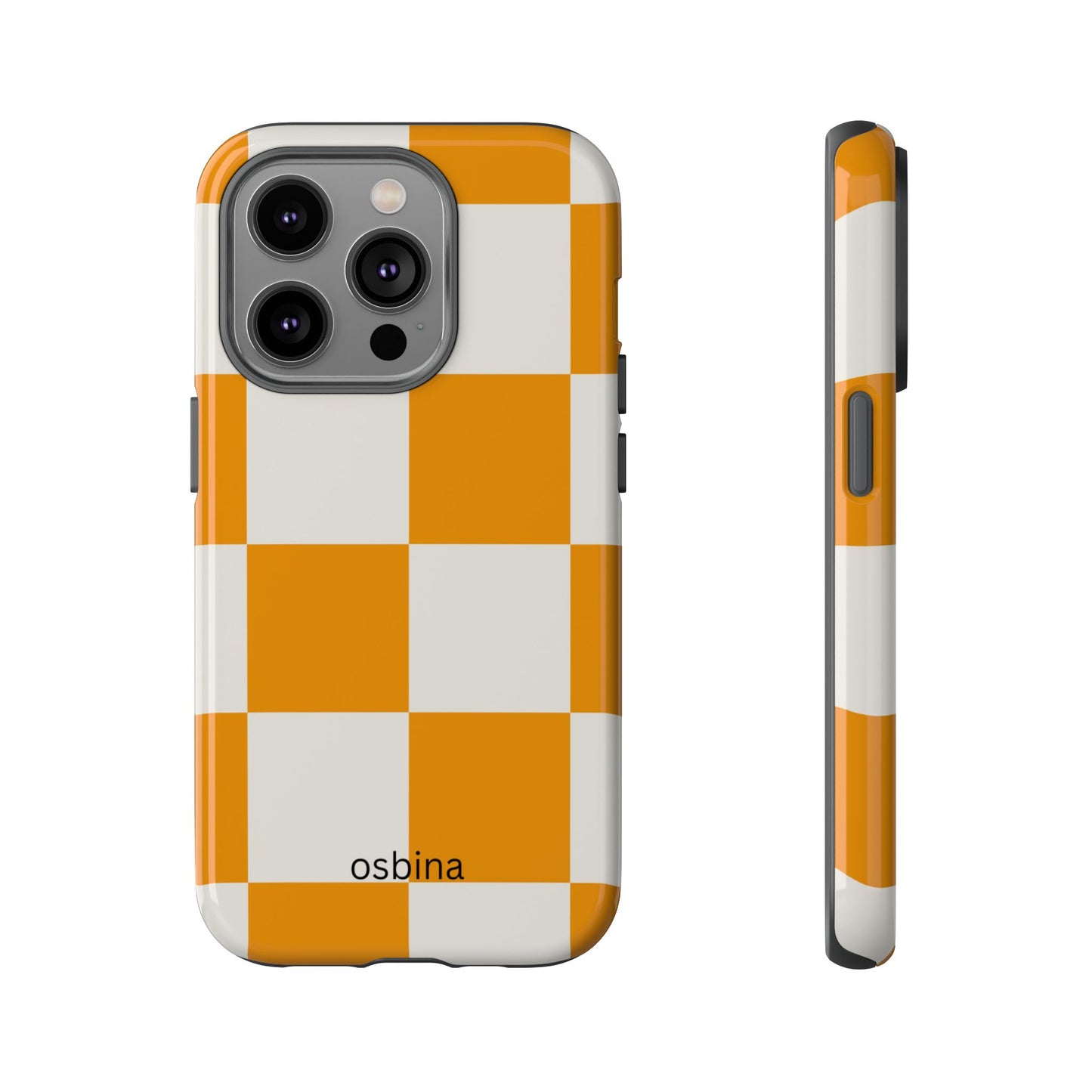 osbina | Check You Out — The Orange + White Check Case | The Season Collective