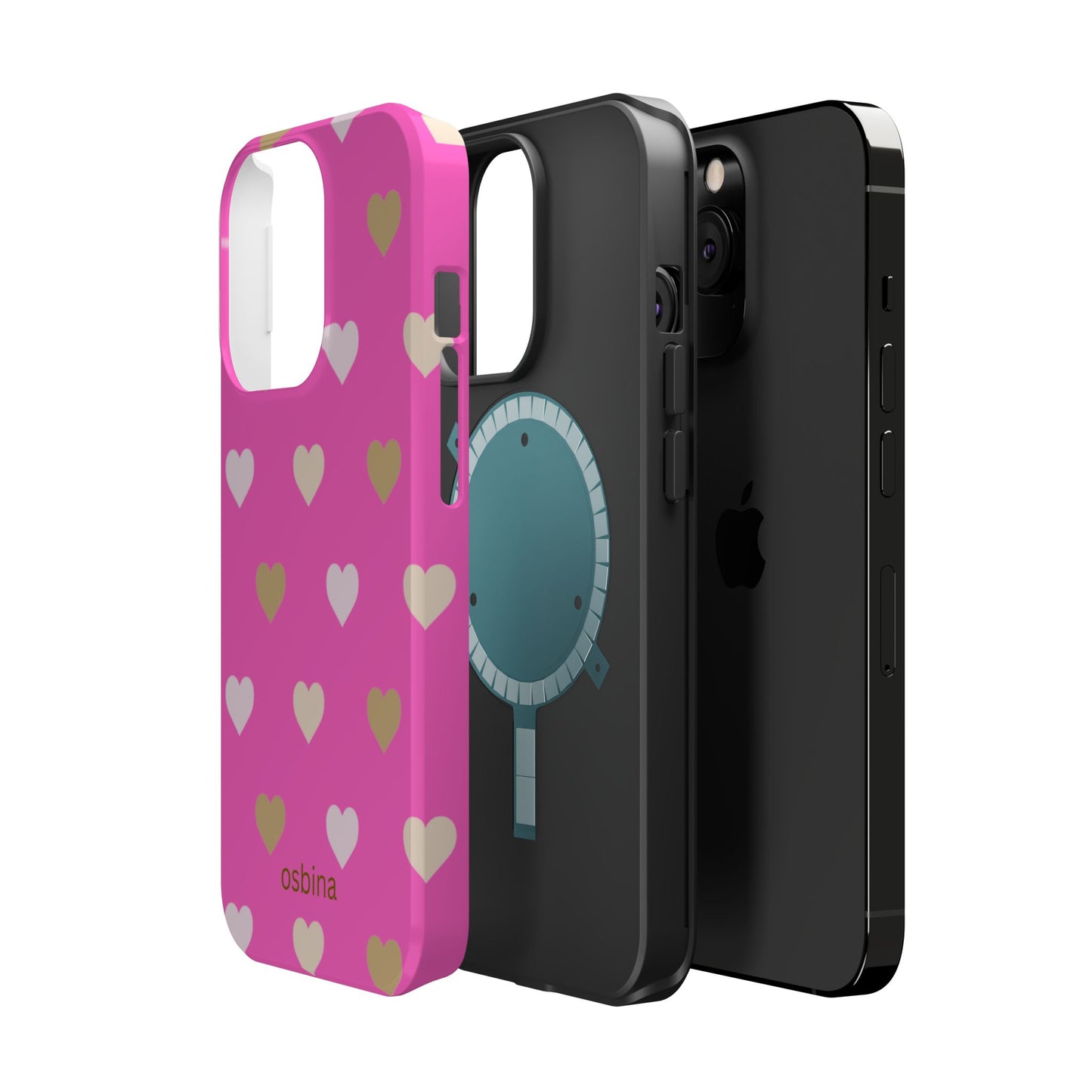 osbina | MagSafe compatible for iPhone | The Golden Hour Hearts Case | YAYOU Collection Supporting Shine Like Sable
