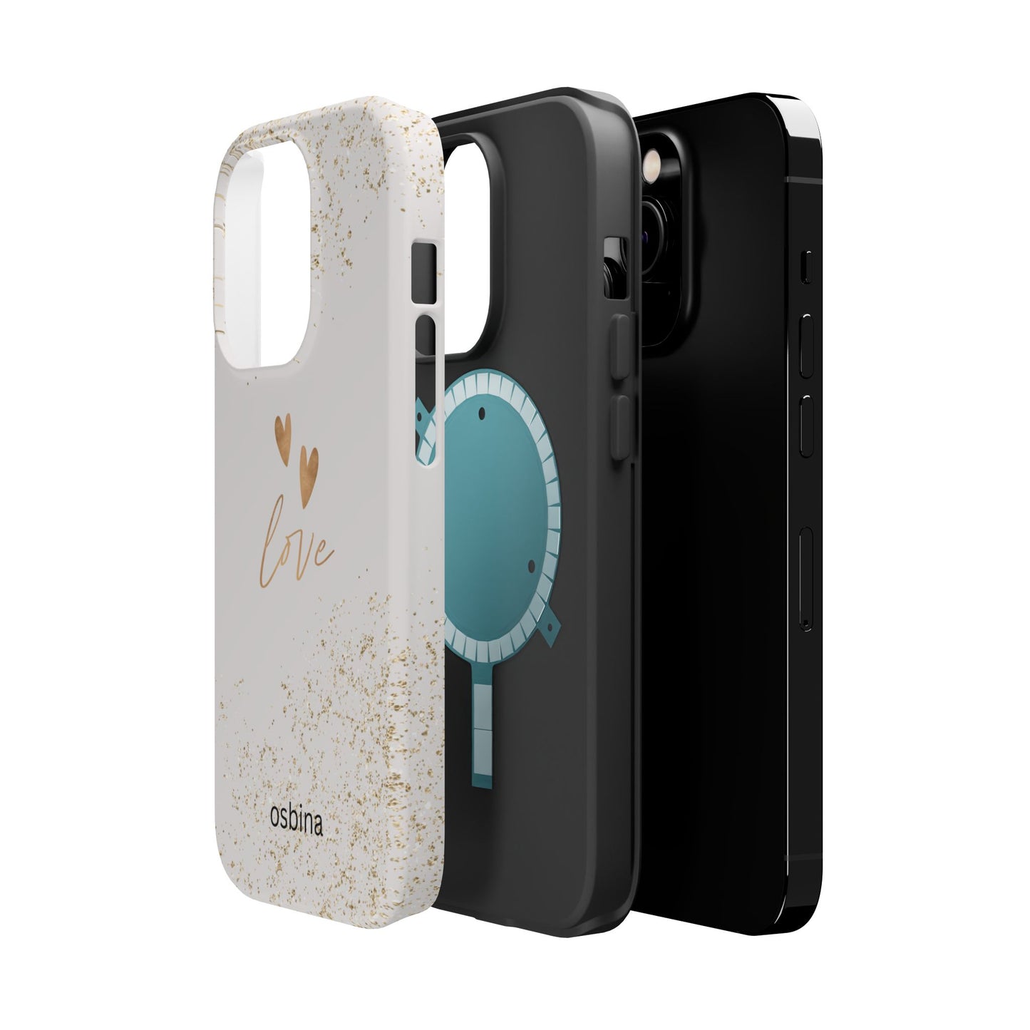 osbina | MagSafe compatible for iPhone | Golden Amour Phone Case | Modern Muse Collection