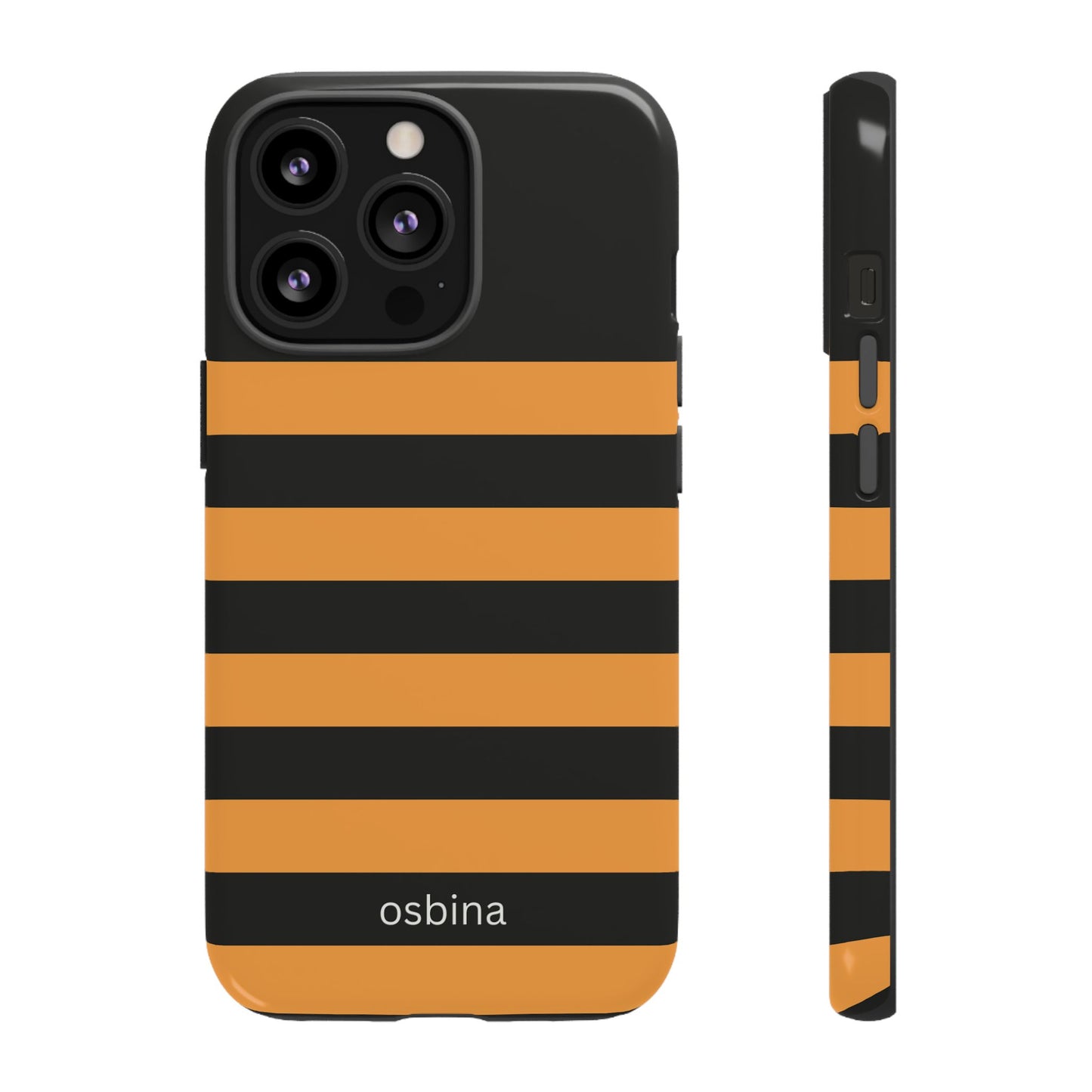 osbina | The Horizon Stripe Case in Black + Orange | The Season Collective
