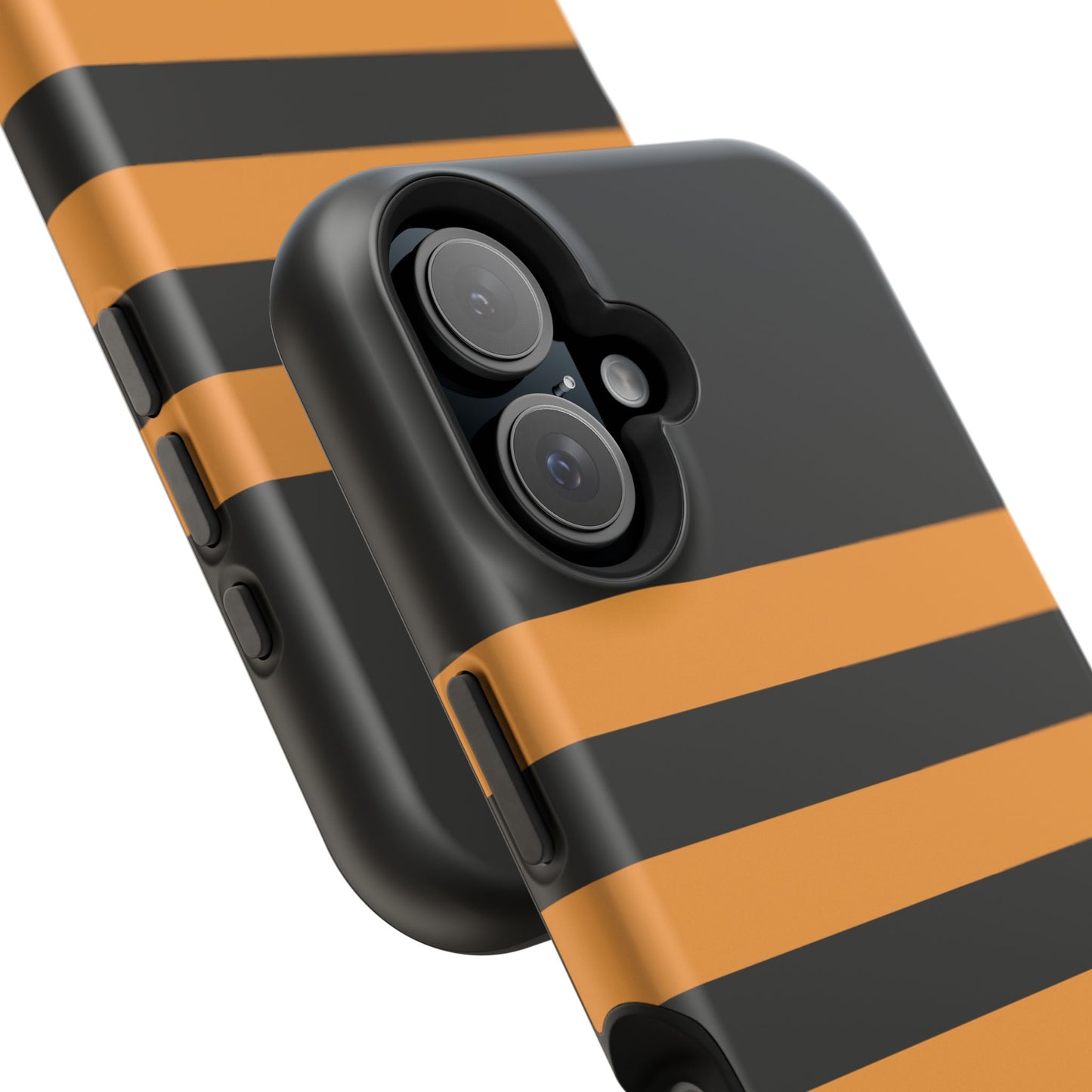 osbina | MagSafe Compatible for iPhone | The Horizon Stripe Case in Black + Orange | The Season Collective