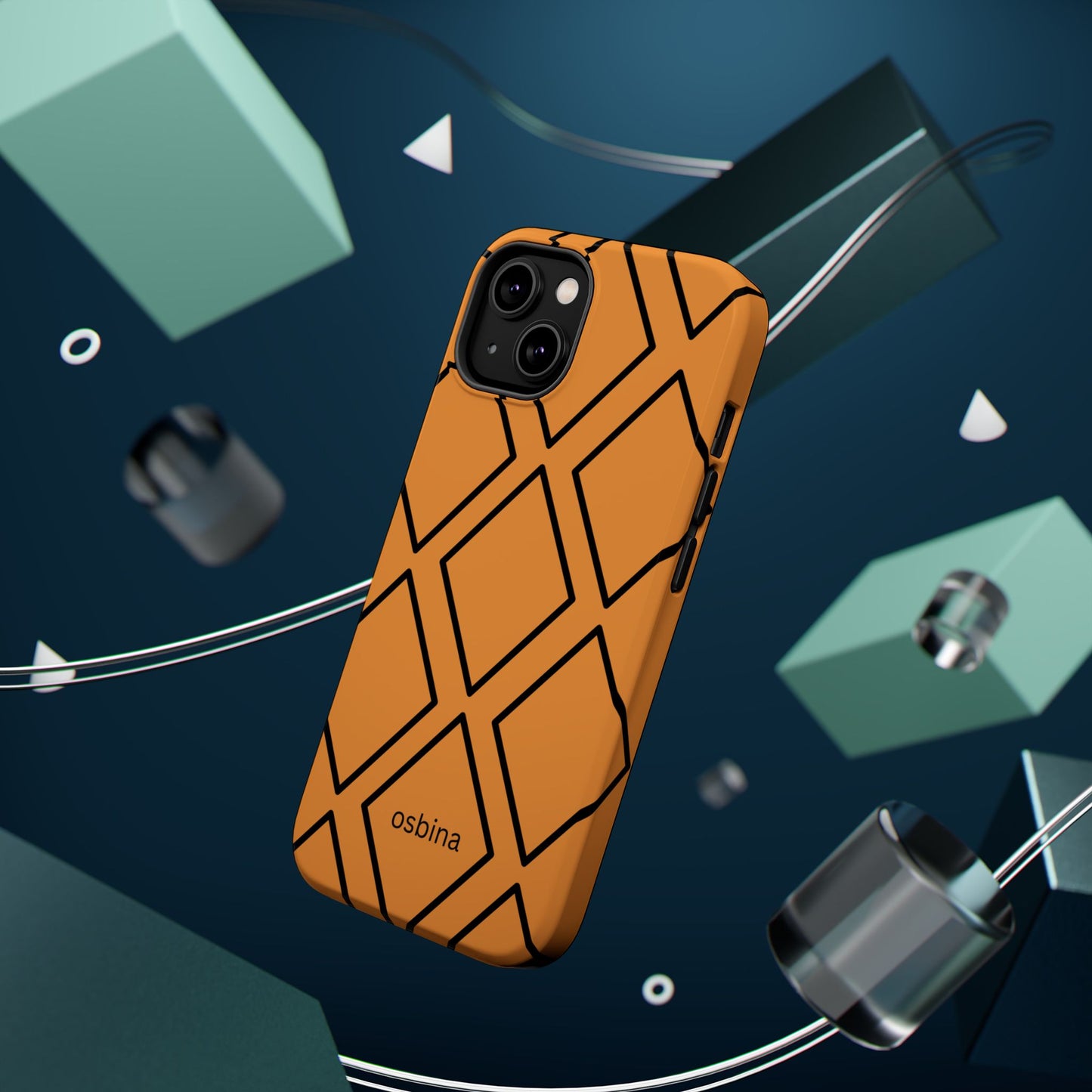 osbina | MagSafe Compatible for iPhone | Diamonds Are Your Phone’s Best Friend — The Orange + Black Diamond Case | The Season Collective