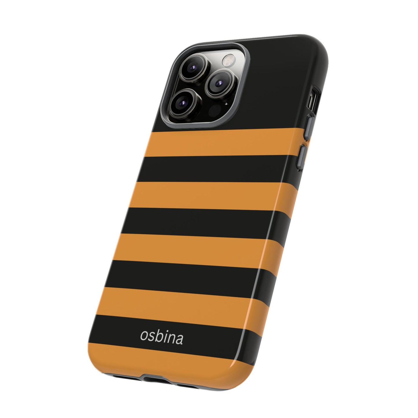 osbina | The Horizon Stripe Case in Black + Orange | The Season Collective