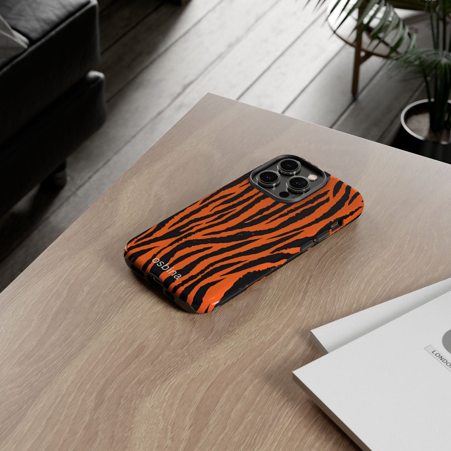 osbina | Tiger, But Make It Chic — The Bengal Stripe Case in Orange + Black | The Season Collective