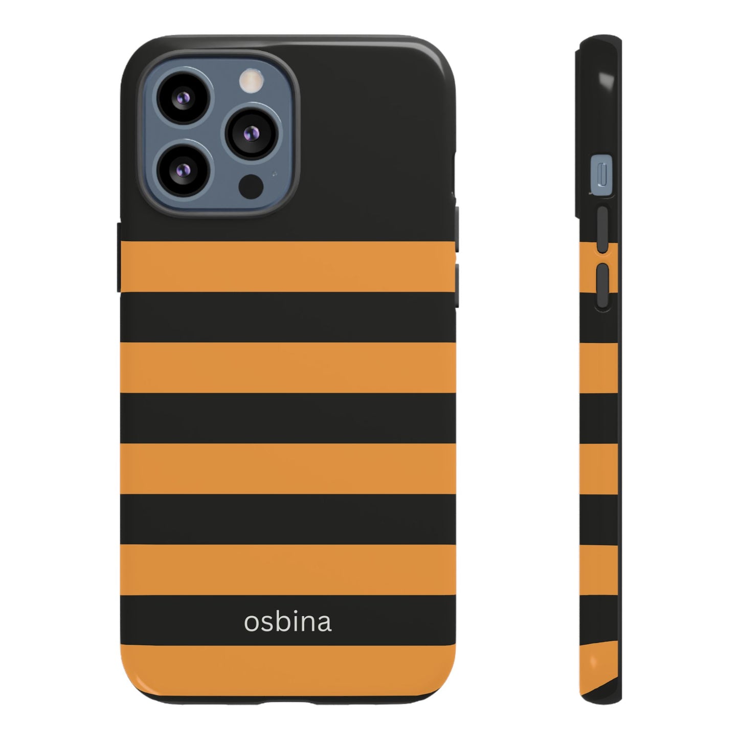 osbina | The Horizon Stripe Case in Black + Orange | The Season Collective