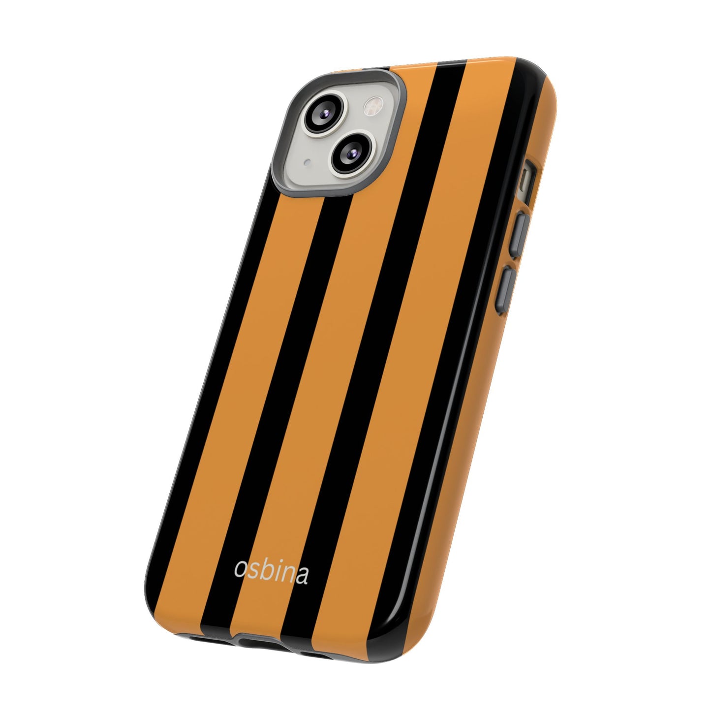 osbina | The Statement Stripe Case in Black + Orange | The Season Collective
