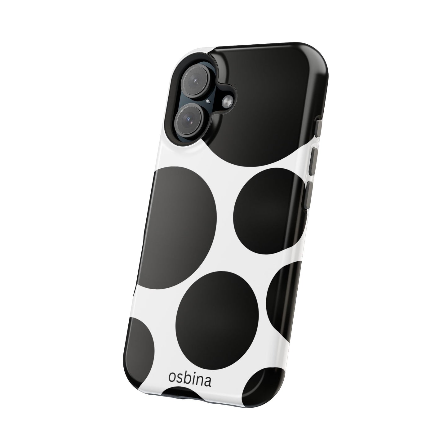 osbina | MagSafe compatible for iPhone | The Noir Bubbles Phone Case | Modern Muse Collection