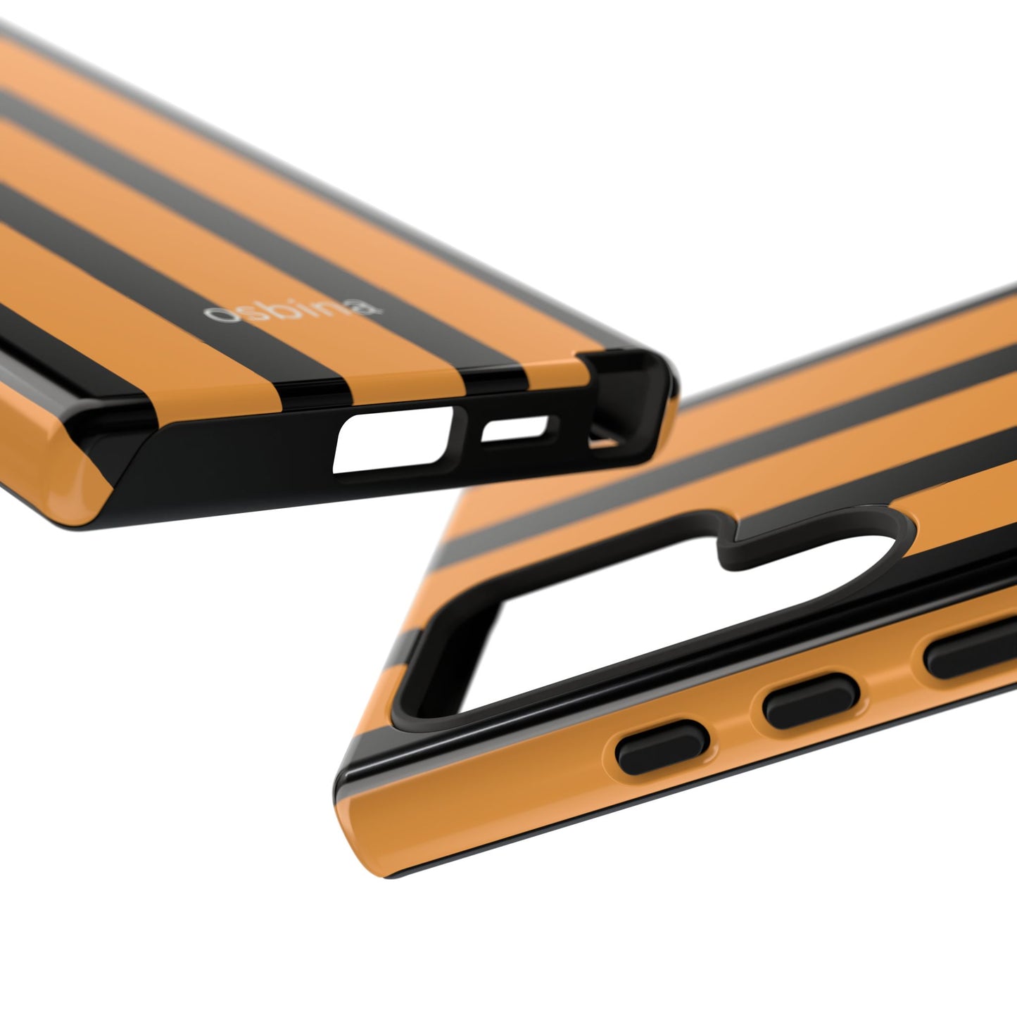 osbina | The Statement Stripe Case in Black + Orange | The Season Collective