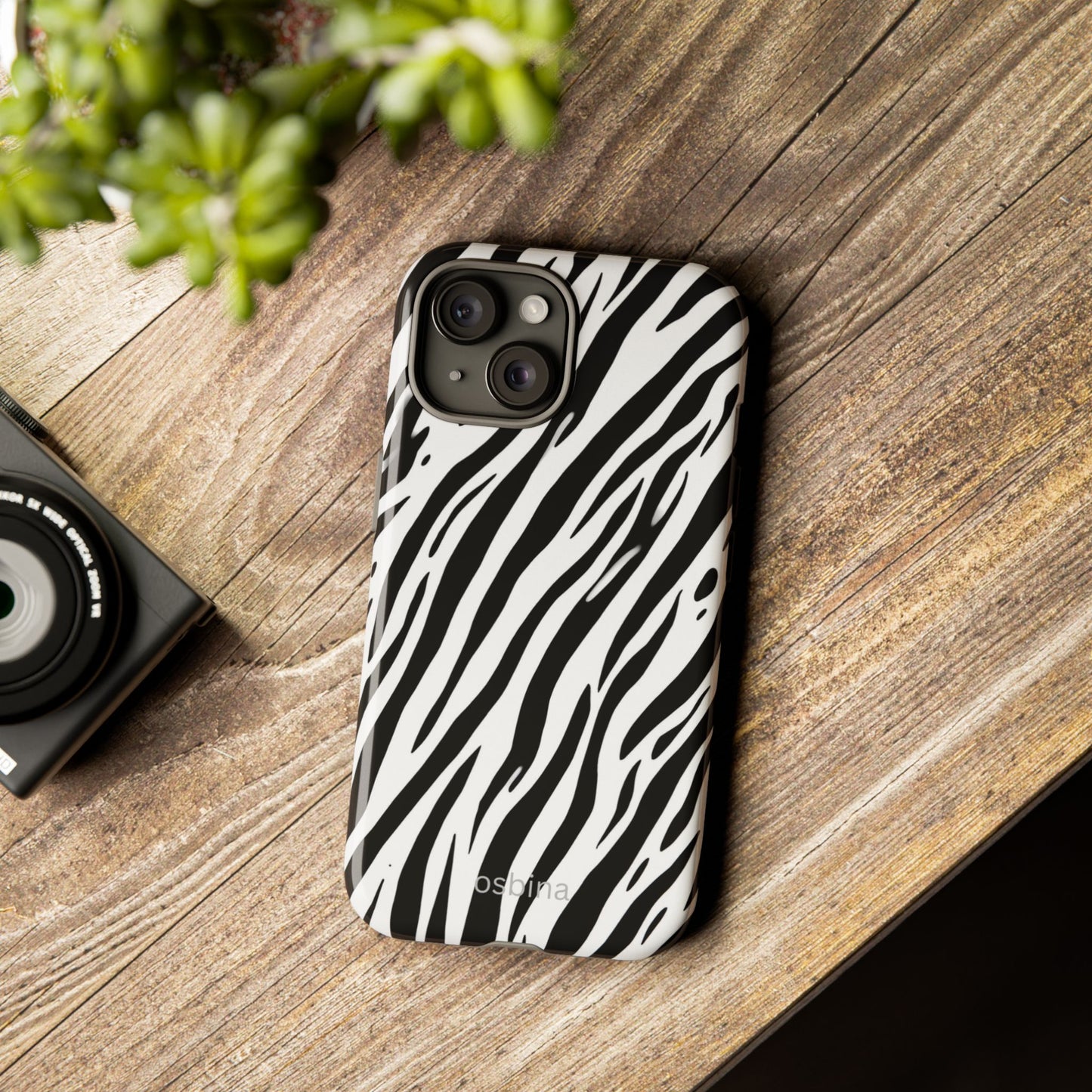 osbina | The Bengal Bold Stripe Case in White + Black | The Season Collective
