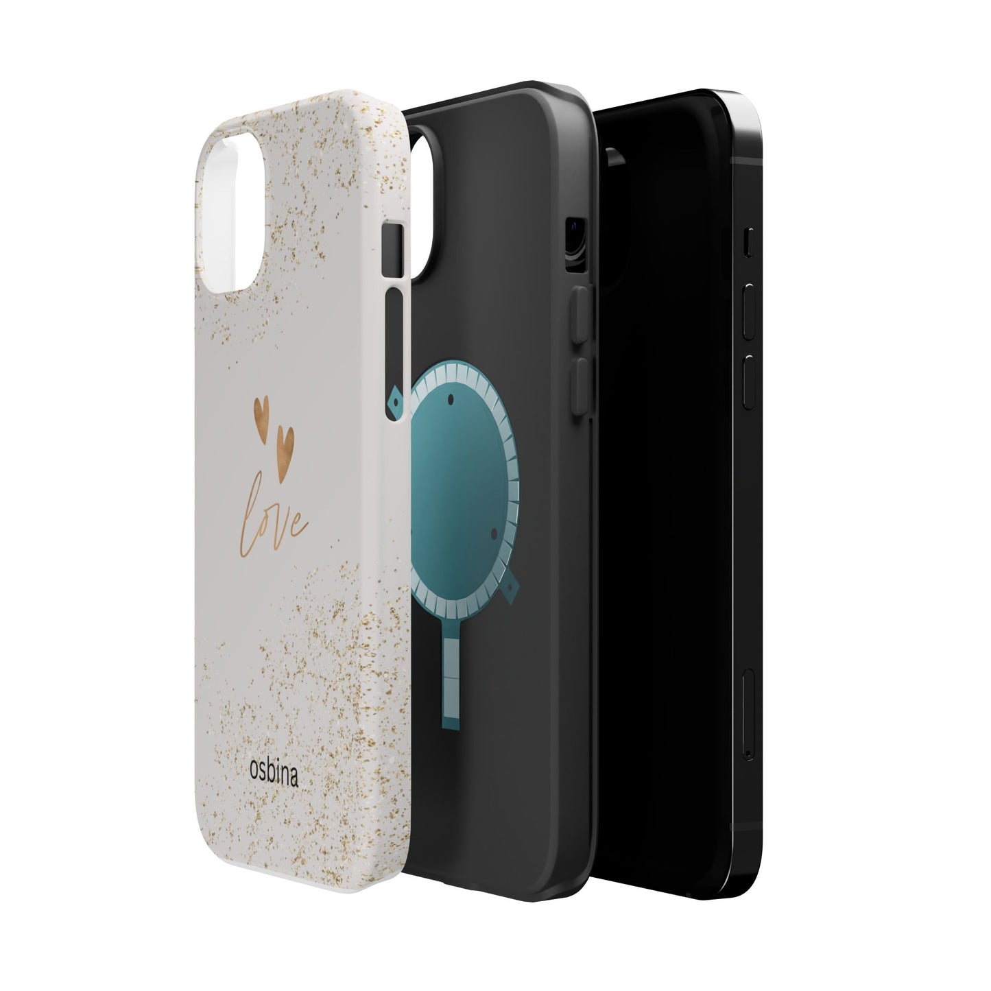 osbina | MagSafe compatible for iPhone | Golden Amour Phone Case | Modern Muse Collection