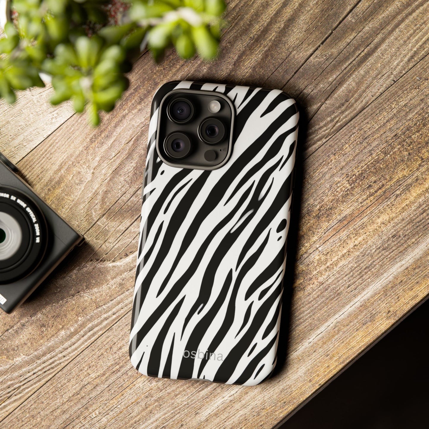 osbina | The Bengal Bold Stripe Case in White + Black | The Season Collective
