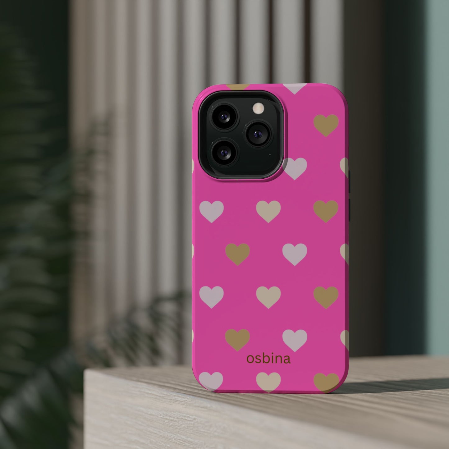 osbina | MagSafe compatible for iPhone | The Golden Hour Hearts Case | YAYOU Collection Supporting Shine Like Sable