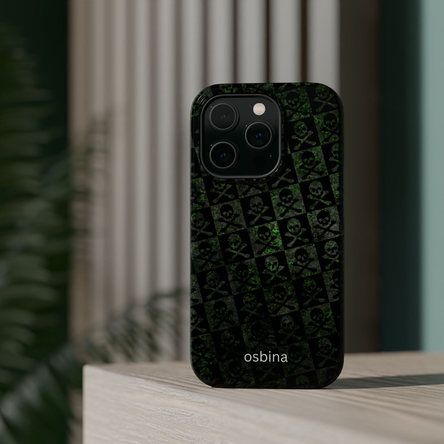 osbina | MagSafe compatible for iPhone | Skull & Crossbones Phone Case | Season Collective Collection