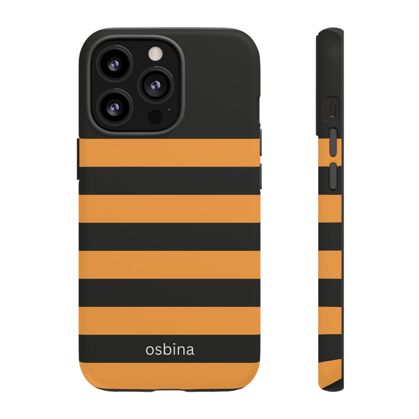 osbina | The Horizon Stripe Case in Black + Orange | The Season Collective