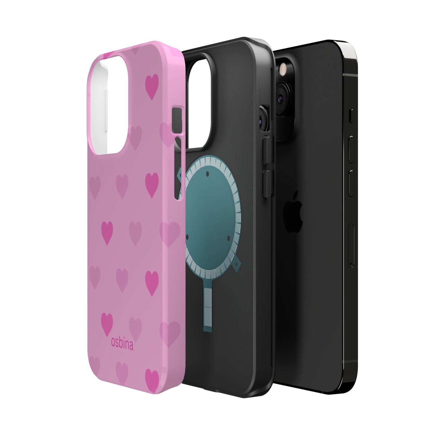 osbina | MagSafe compatible for iPhone | The Blushing Hearts Case | YAYOU Collection Supporting Shine Like Sable