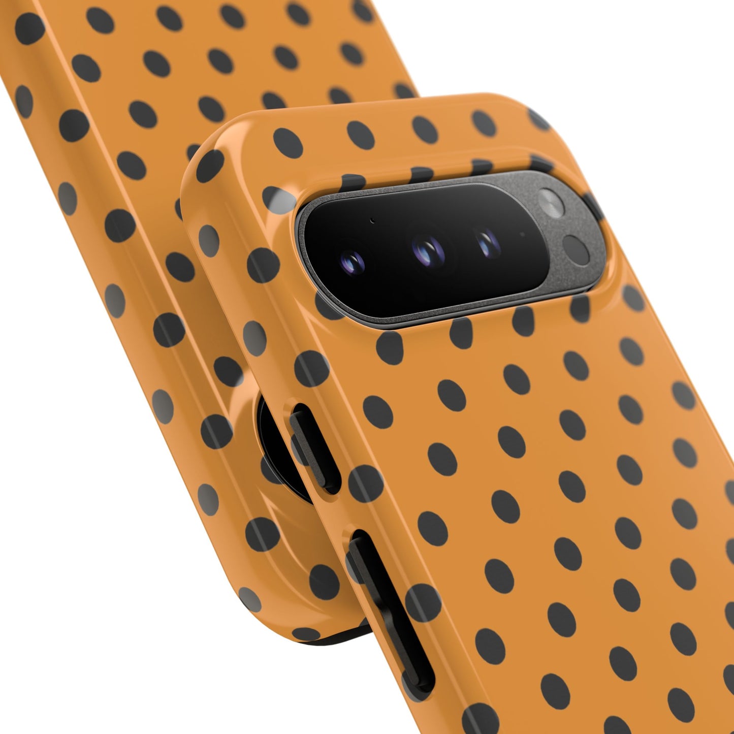 osbina | Spot On Chic — The Orange + Black Polka Dot Case | The Season Collective