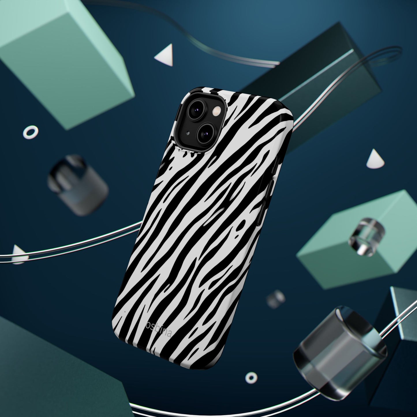 osbina | MagSafe Compatible for iPhone | The Bengal Bold Stripe Case in White + Black | The Season Collective