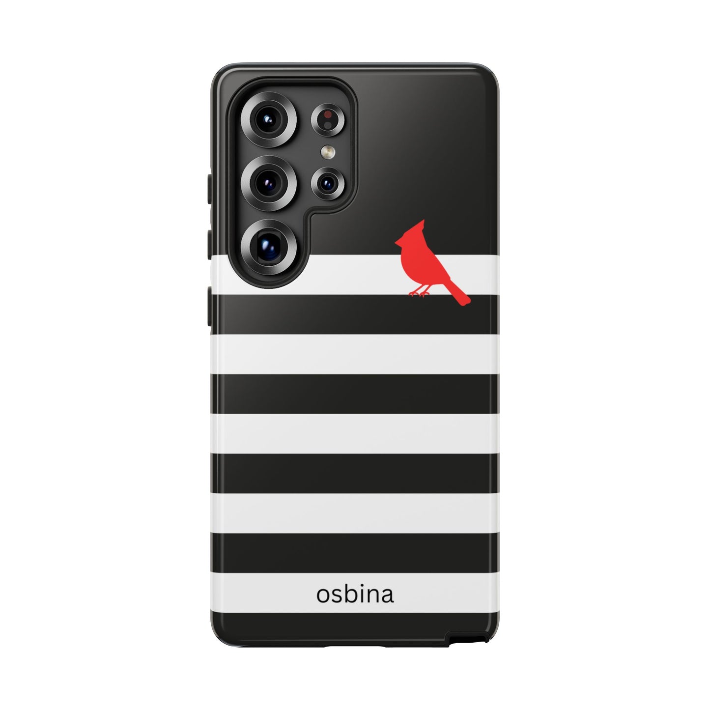 osbina | Redbird Edition Thinking of You Phone Case Black & White Stripe | Inspired By Collection
