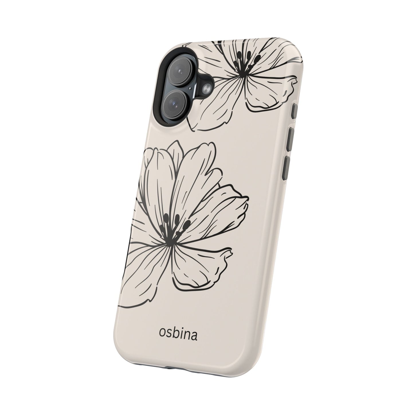 osbina | MagSafe compatible for iPhone | Poppy Whisper Phone Case | Modern Muse Collection