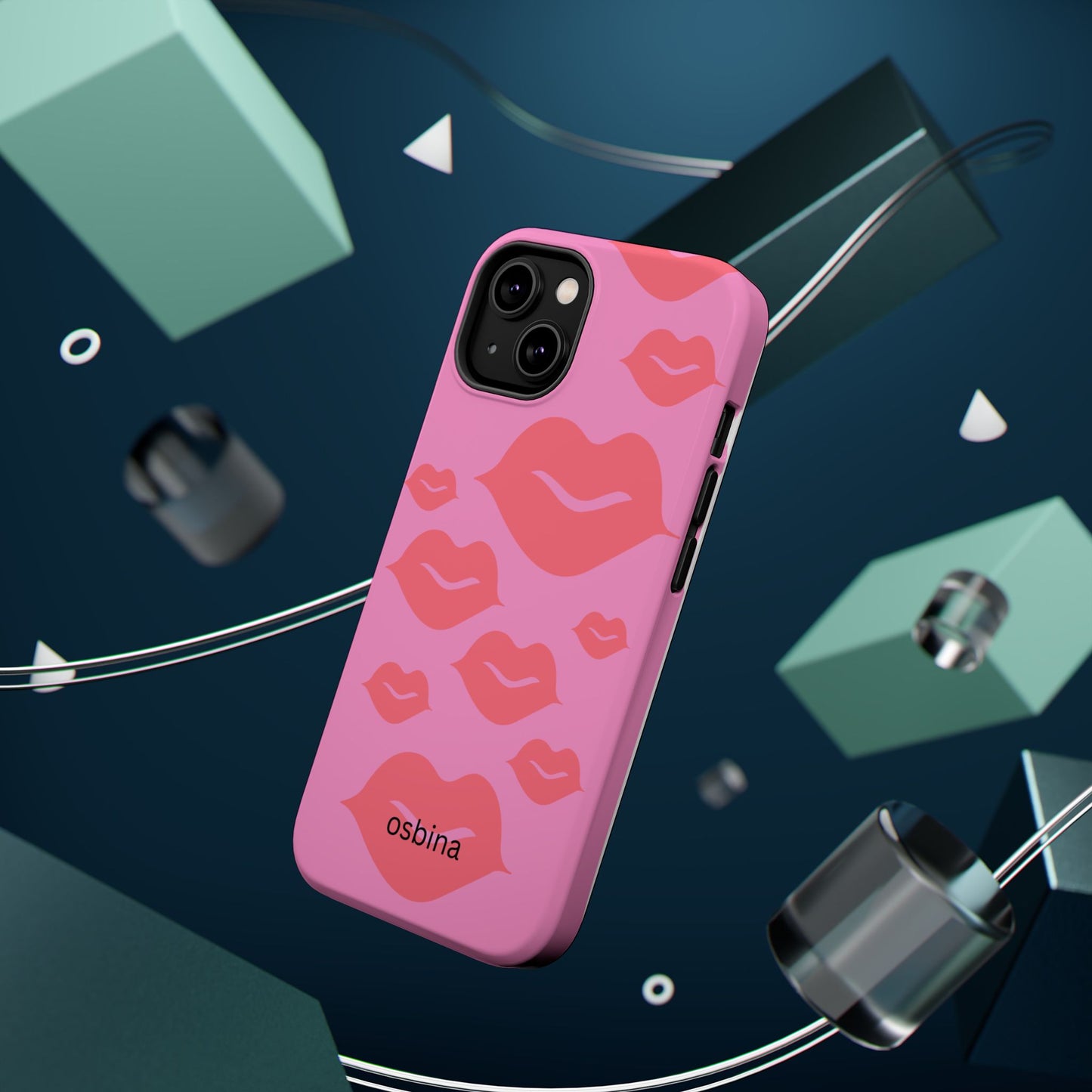 osbina | MagSafe compatible for iPhone | Besos Hot Lips Phone Case | Modern Muse Collection