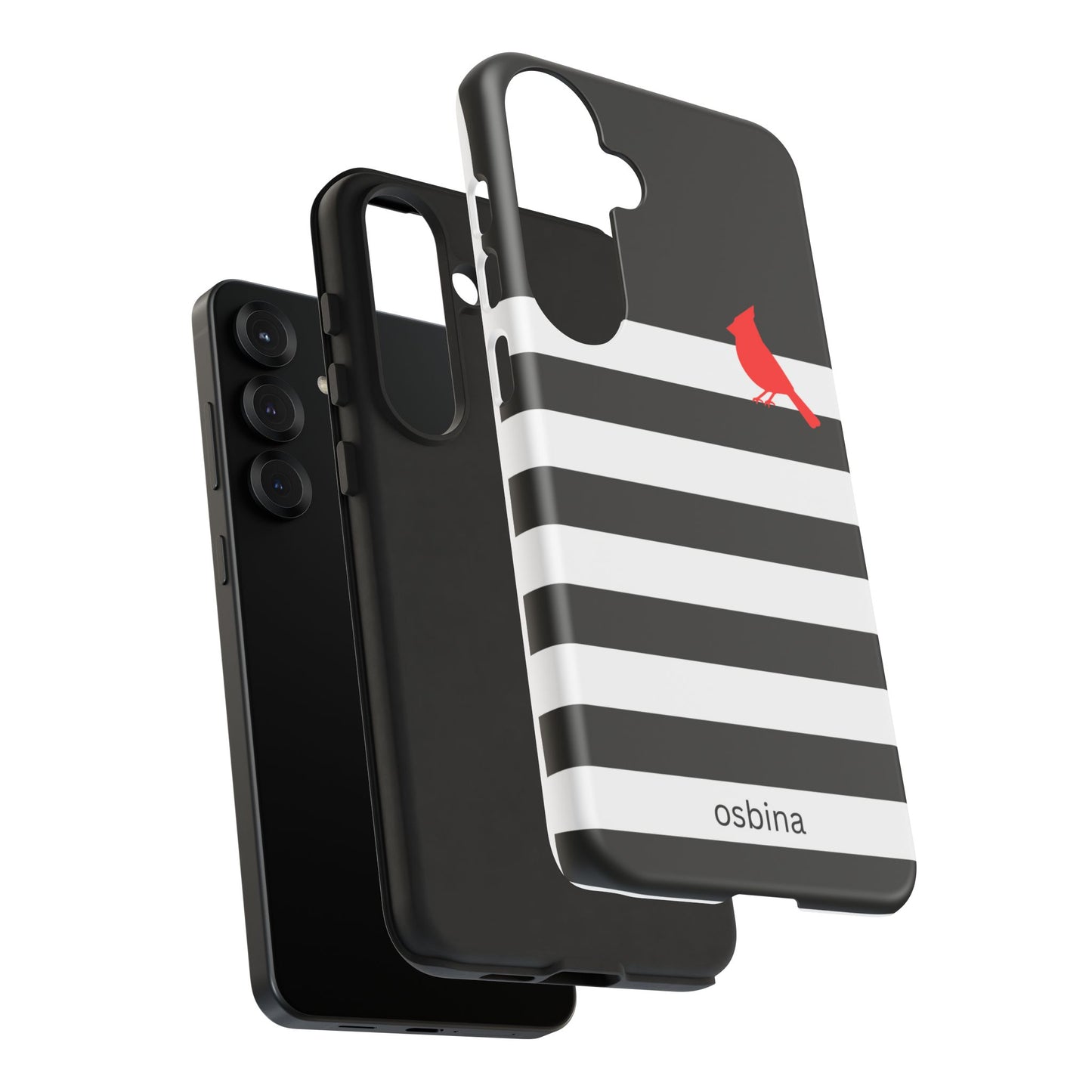 osbina | Redbird Edition Thinking of You Phone Case Black & White Stripe | Inspired By Collection