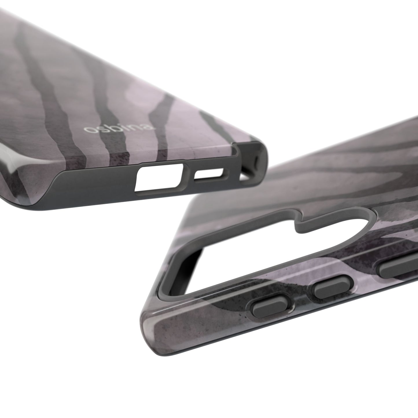 osbina | Stripes on Point — The Muted Gray + Black Tiger Case | The Season Collective